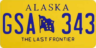 AK license plate GSA343