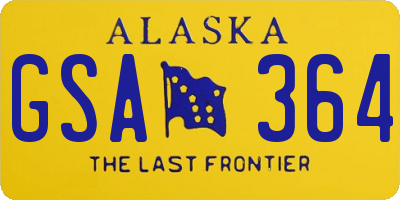 AK license plate GSA364