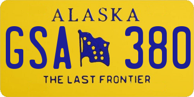 AK license plate GSA380
