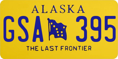 AK license plate GSA395