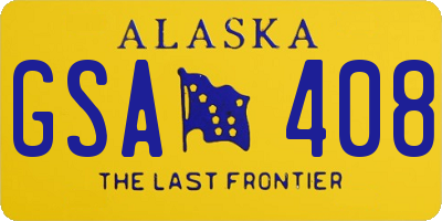 AK license plate GSA408