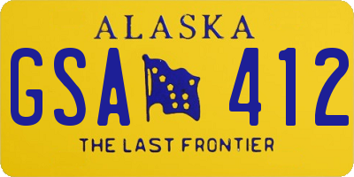 AK license plate GSA412