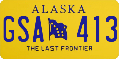AK license plate GSA413