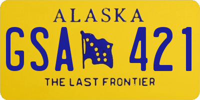 AK license plate GSA421