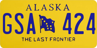AK license plate GSA424
