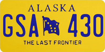 AK license plate GSA430