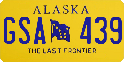 AK license plate GSA439