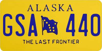 AK license plate GSA440