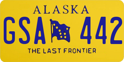 AK license plate GSA442