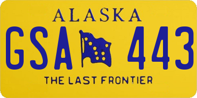 AK license plate GSA443