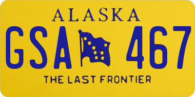AK license plate GSA467