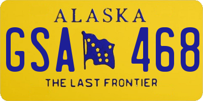 AK license plate GSA468