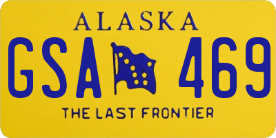 AK license plate GSA469