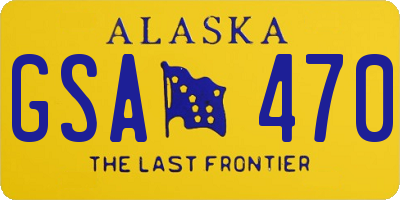 AK license plate GSA470