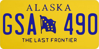 AK license plate GSA490
