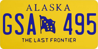 AK license plate GSA495