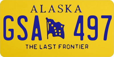 AK license plate GSA497