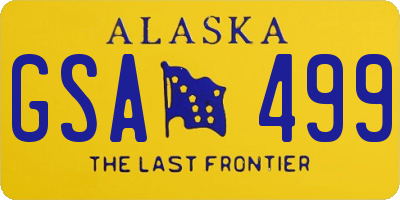 AK license plate GSA499