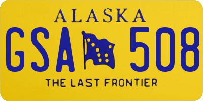 AK license plate GSA508