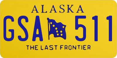 AK license plate GSA511