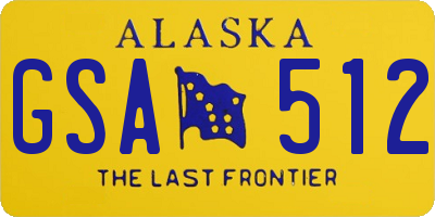 AK license plate GSA512
