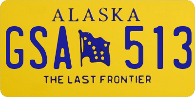 AK license plate GSA513