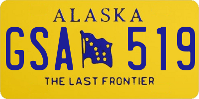AK license plate GSA519