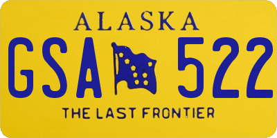 AK license plate GSA522