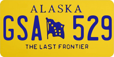 AK license plate GSA529