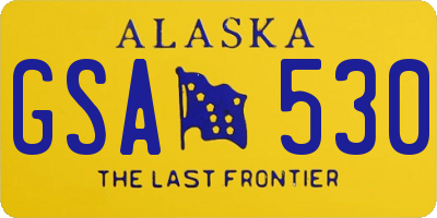 AK license plate GSA530