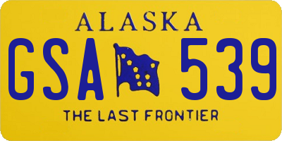 AK license plate GSA539