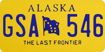 AK license plate GSA546