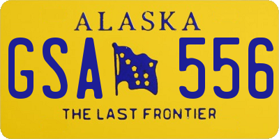 AK license plate GSA556