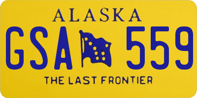 AK license plate GSA559