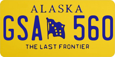 AK license plate GSA560