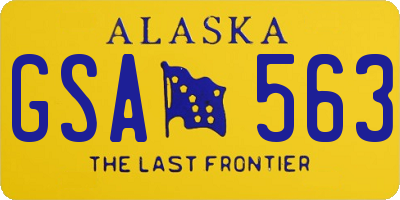 AK license plate GSA563