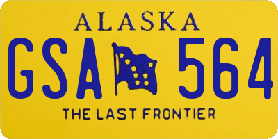AK license plate GSA564