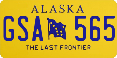 AK license plate GSA565