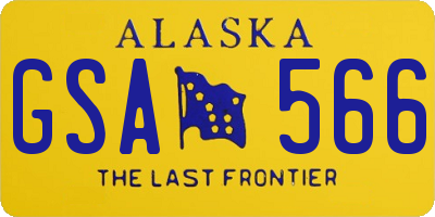 AK license plate GSA566