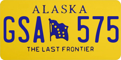 AK license plate GSA575