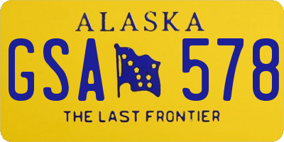 AK license plate GSA578