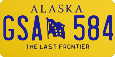 AK license plate GSA584