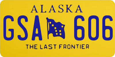AK license plate GSA606