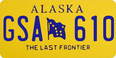 AK license plate GSA610