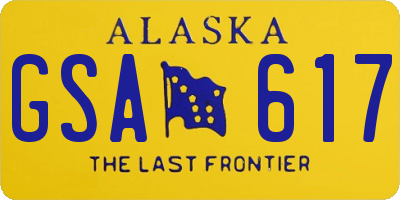 AK license plate GSA617