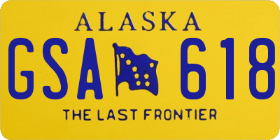 AK license plate GSA618
