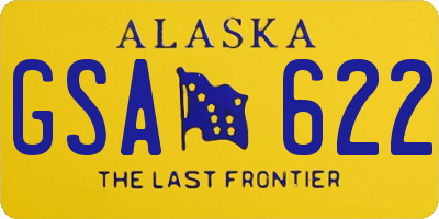 AK license plate GSA622