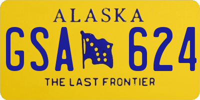 AK license plate GSA624