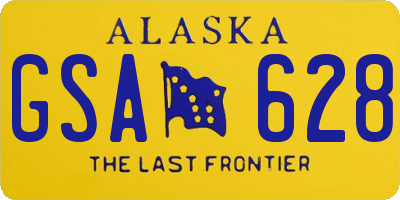 AK license plate GSA628