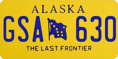 AK license plate GSA630